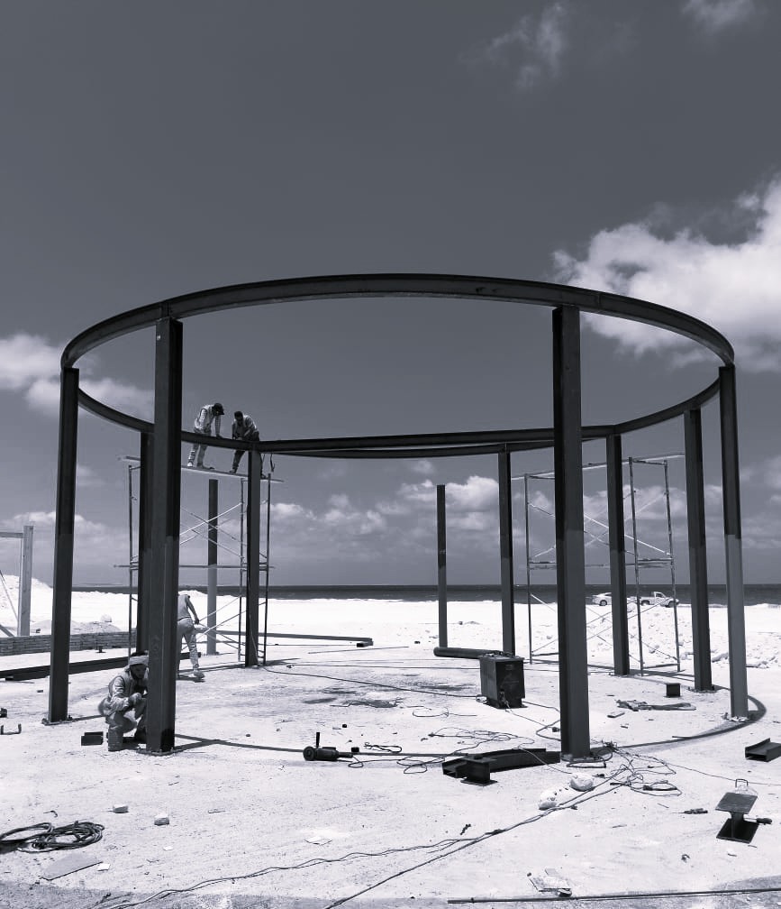 Man on Black Background